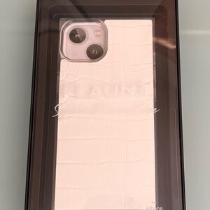 FLAUNT SQUARE White Crocodile Faux Leather iPhone 14 Case NIB